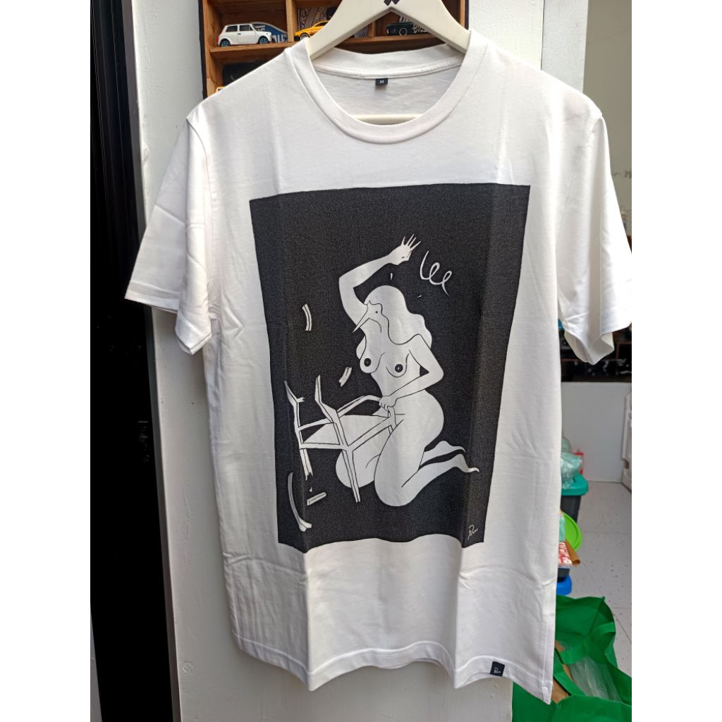 Tshirt Kaos Parra art work white made in portugal