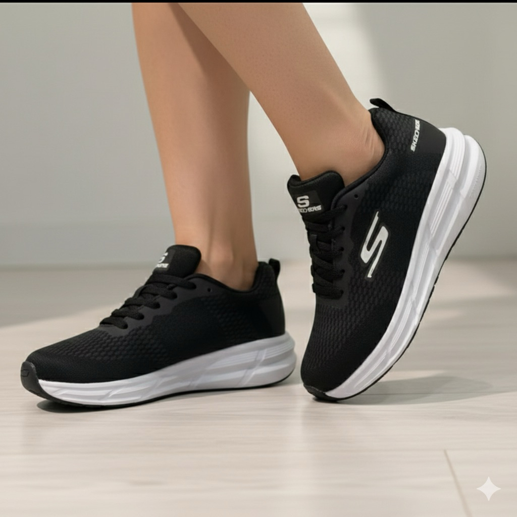 sepatu skechers hitam pria dan wanita