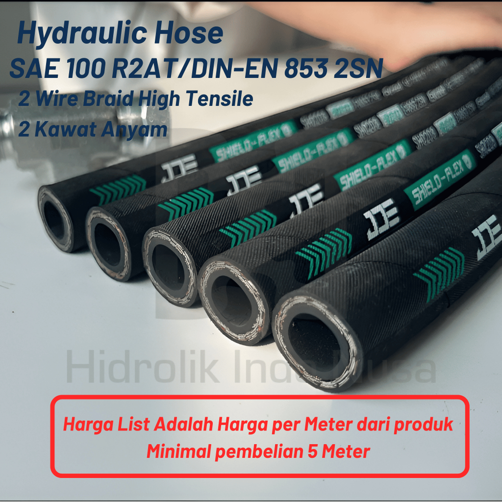 Hydraulic Hose SAE 100 R2AT/DIN-EN 853 2SN  / Harga Ecer  Per Meter / Hose Hidrolik 2 Kawat / Hydrau