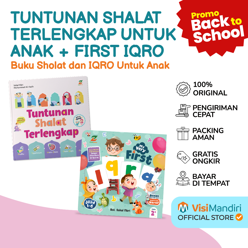 Visi Mandiri - Tuntunan Shalat Terlengkap Untuk Anak - Buku Sholat Anak Bergambar Lengkap