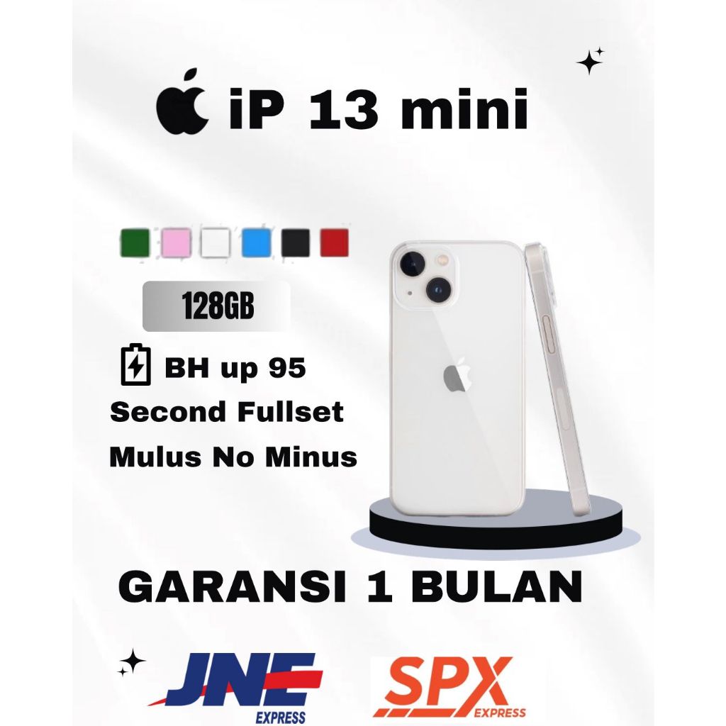 IP 13 MINI 128GB INTER SECOND FULLSET MULUS NO MINUS BERGARANSI