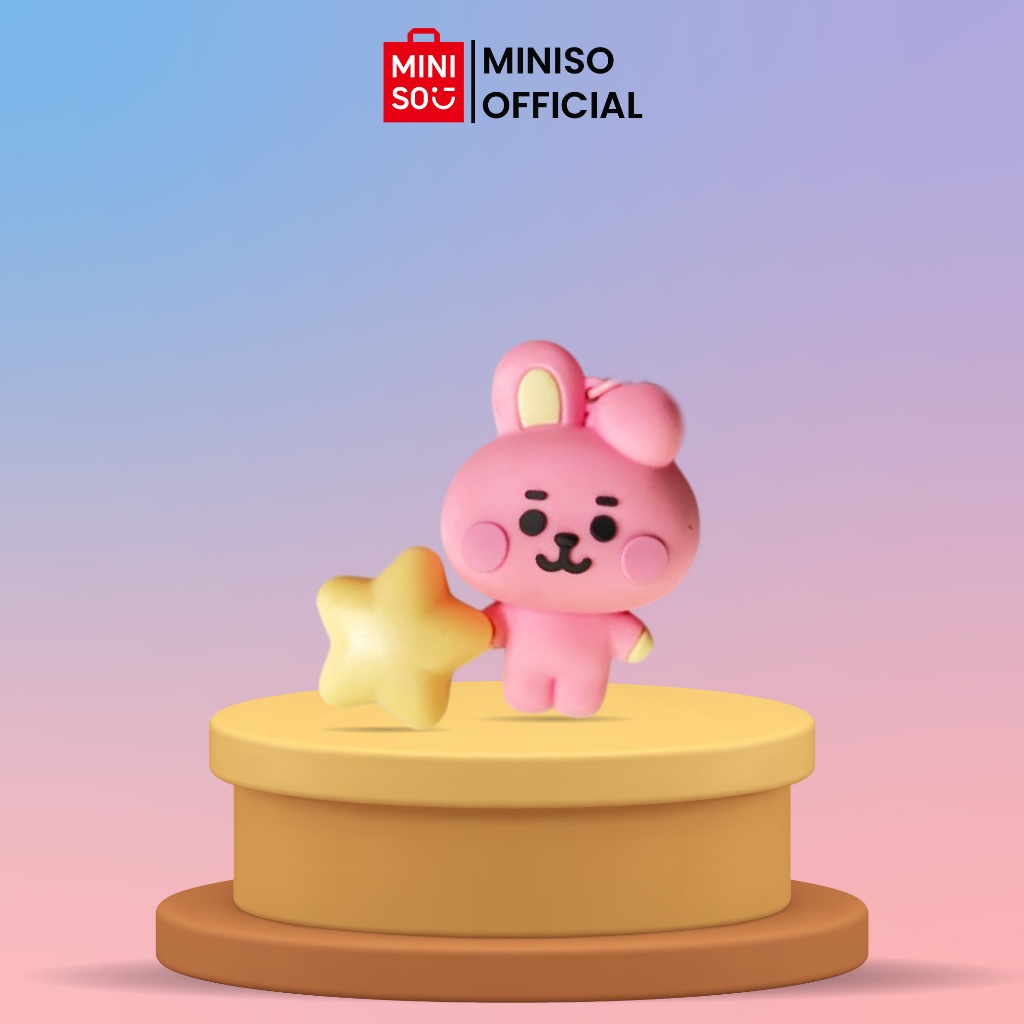 MINISO TOY - BT21 BABY Collection LED Lighting Keychain Gantungan Tas Aksesoris Tas Gantungan Kunci 