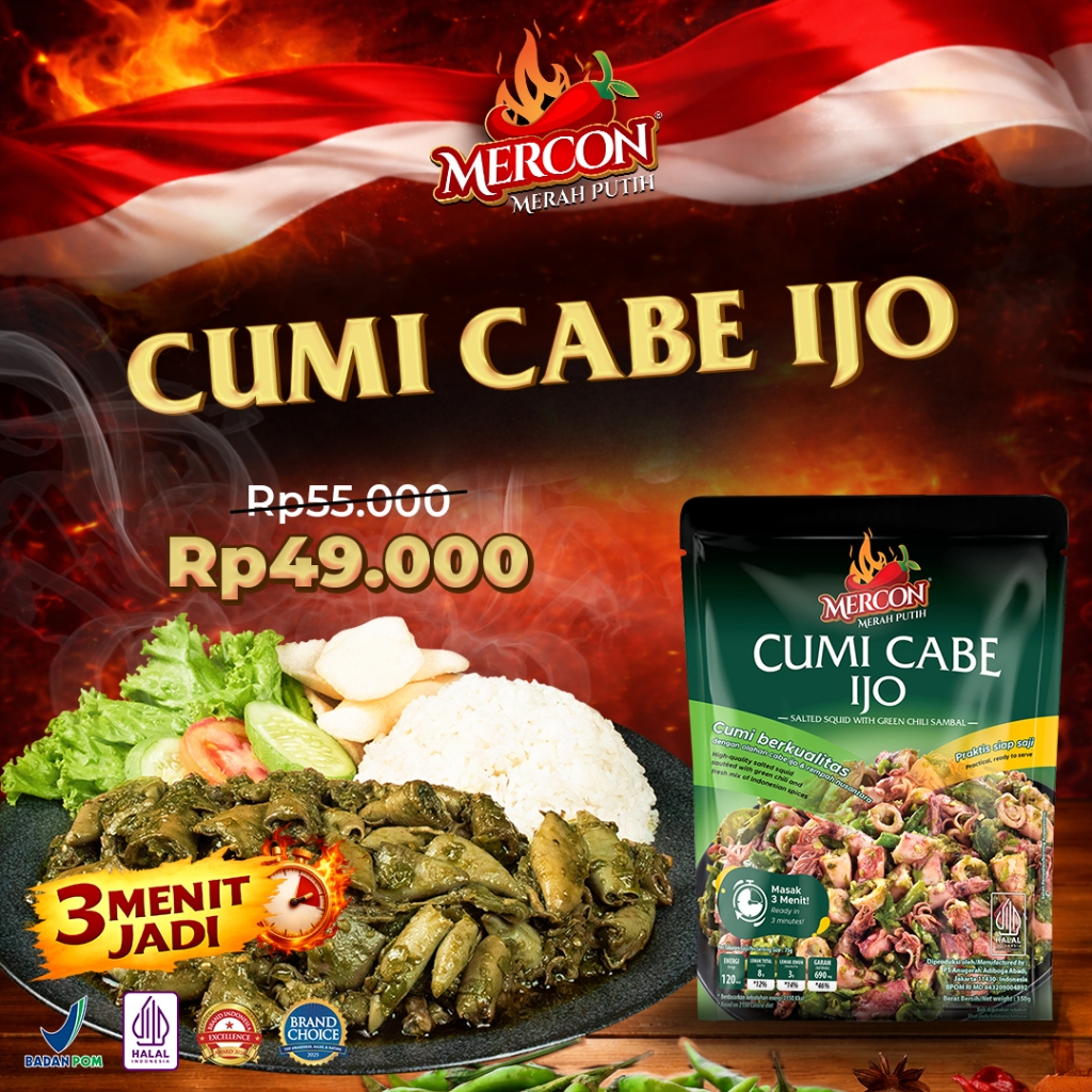 Mercon Merah Putih - Satuan || Cumi Cabe Ijo