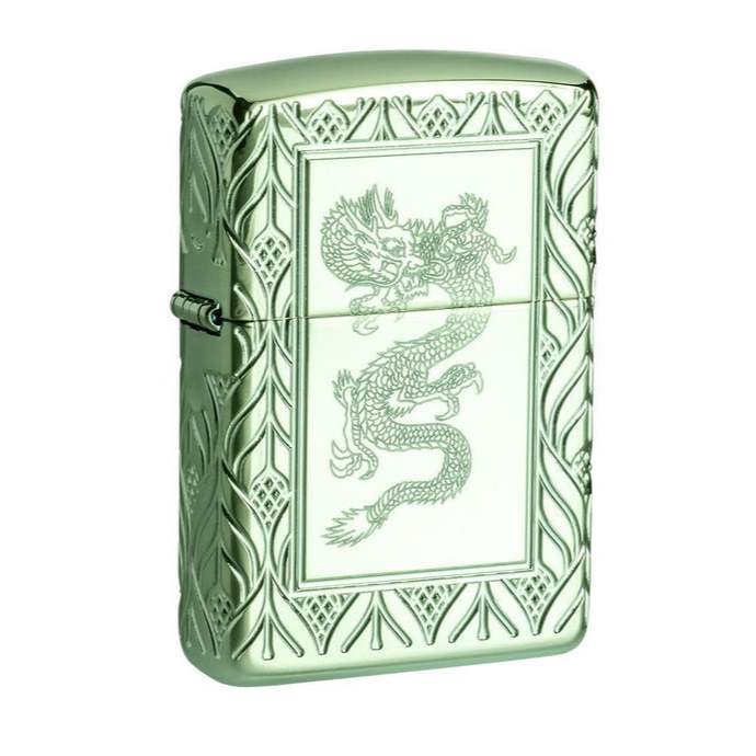 Zippo 49054 Green Elegant Dragon, Chameleon Armor
