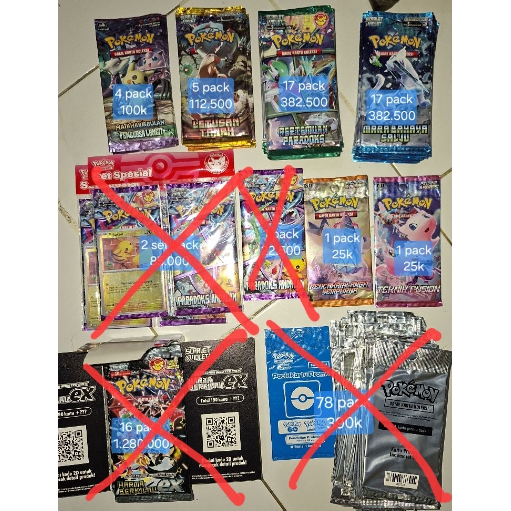 Kartu TCG Pokemon Indonesia Bundling Rare Pack