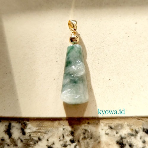 Kyowa Liontin Pendant Bambu B Giok Burma Jade Hijau Floating