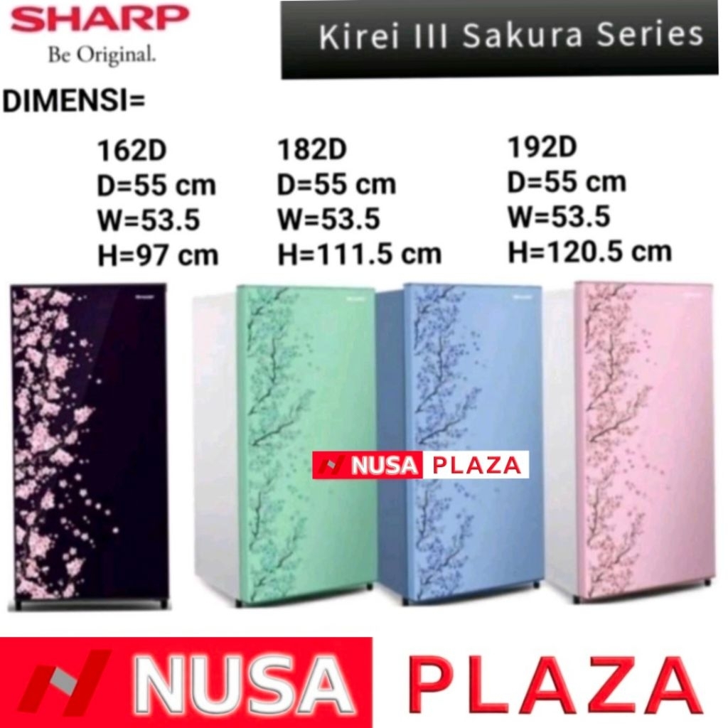 KULKAS SHARP 1 PINTU Model SAKURA SERIES (KHUSUS MEDAN)