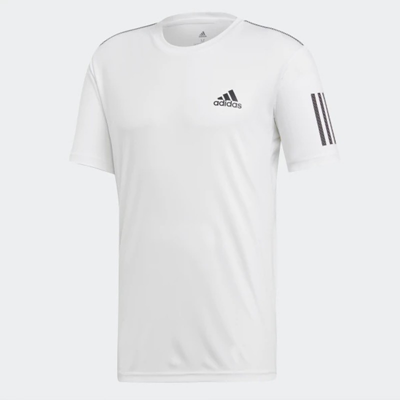 Baju Tenis adidas Men Tennis Club 3 Stripes Tee White JE0413