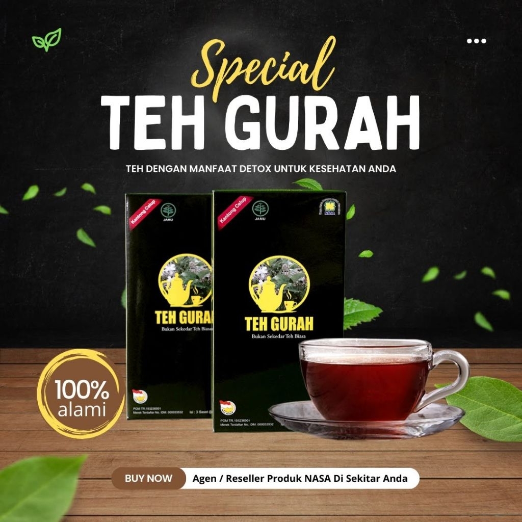 Teh Gurah NASA Asli Original - Solusi Batuk Berdahak, Sinusitis & Asma