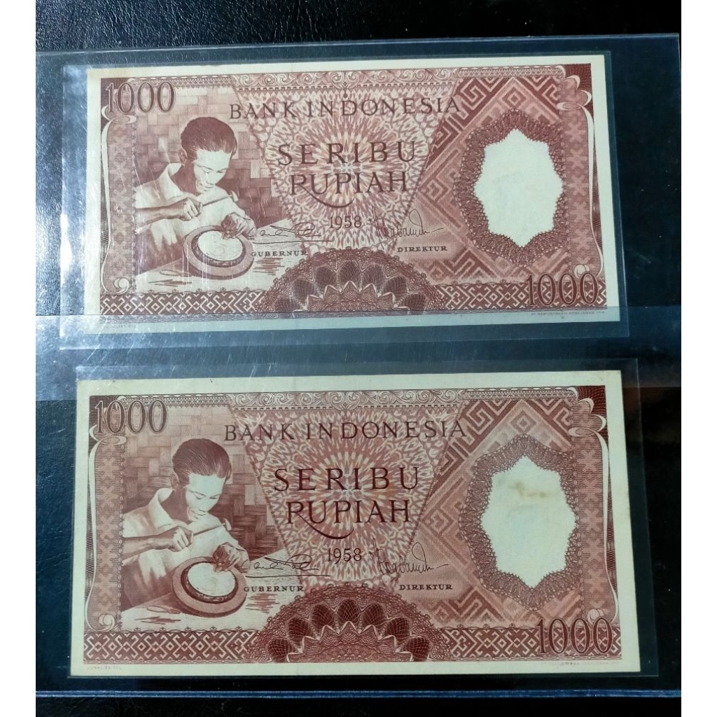 uang 1000 seri pekerja merah 1958