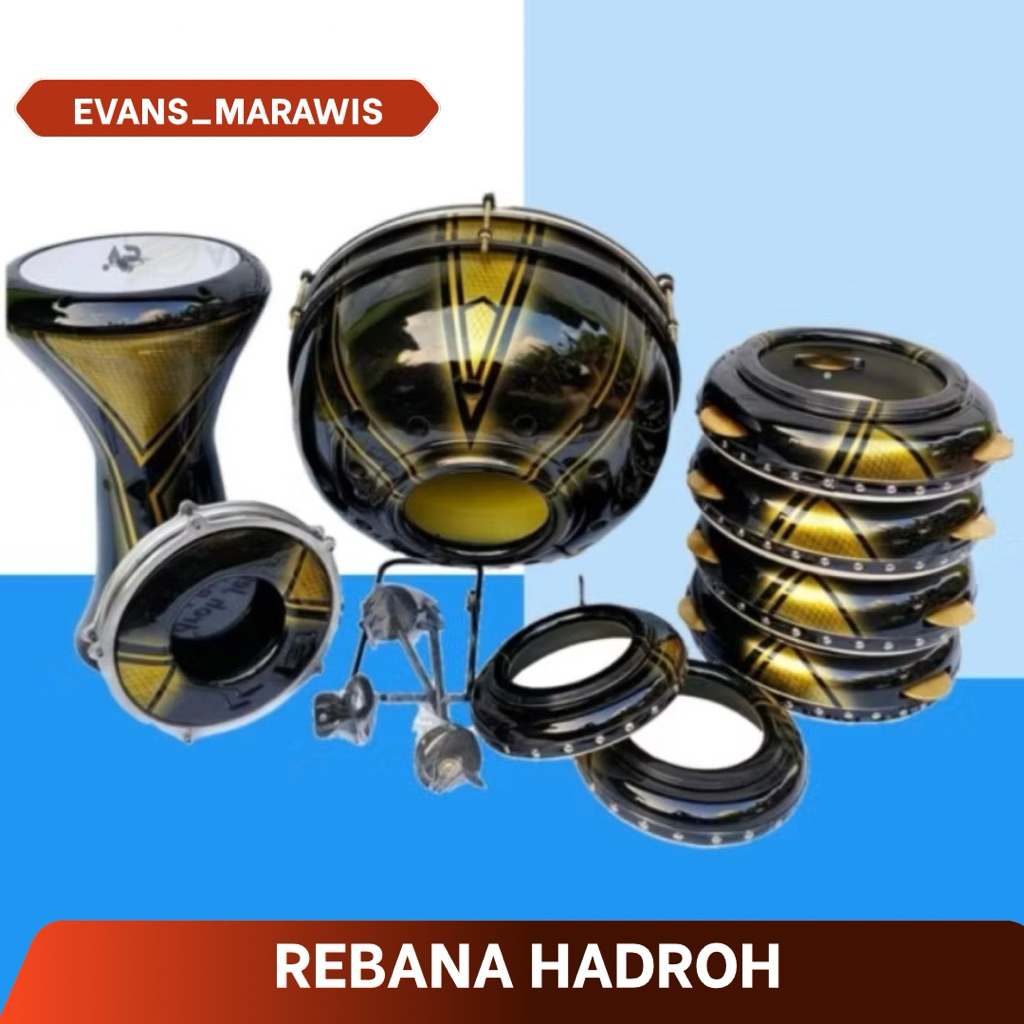 Rebana Hadroh Fullset Lengkap Hadroh 1 set Quality premium