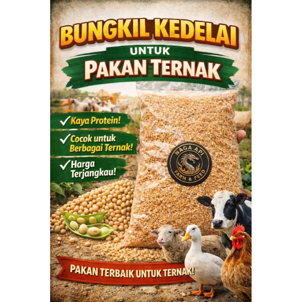 Bungkil Kedelai SBM Argentina – Sumber Protein Tinggi Pakan Ayam Bebek 1 kg