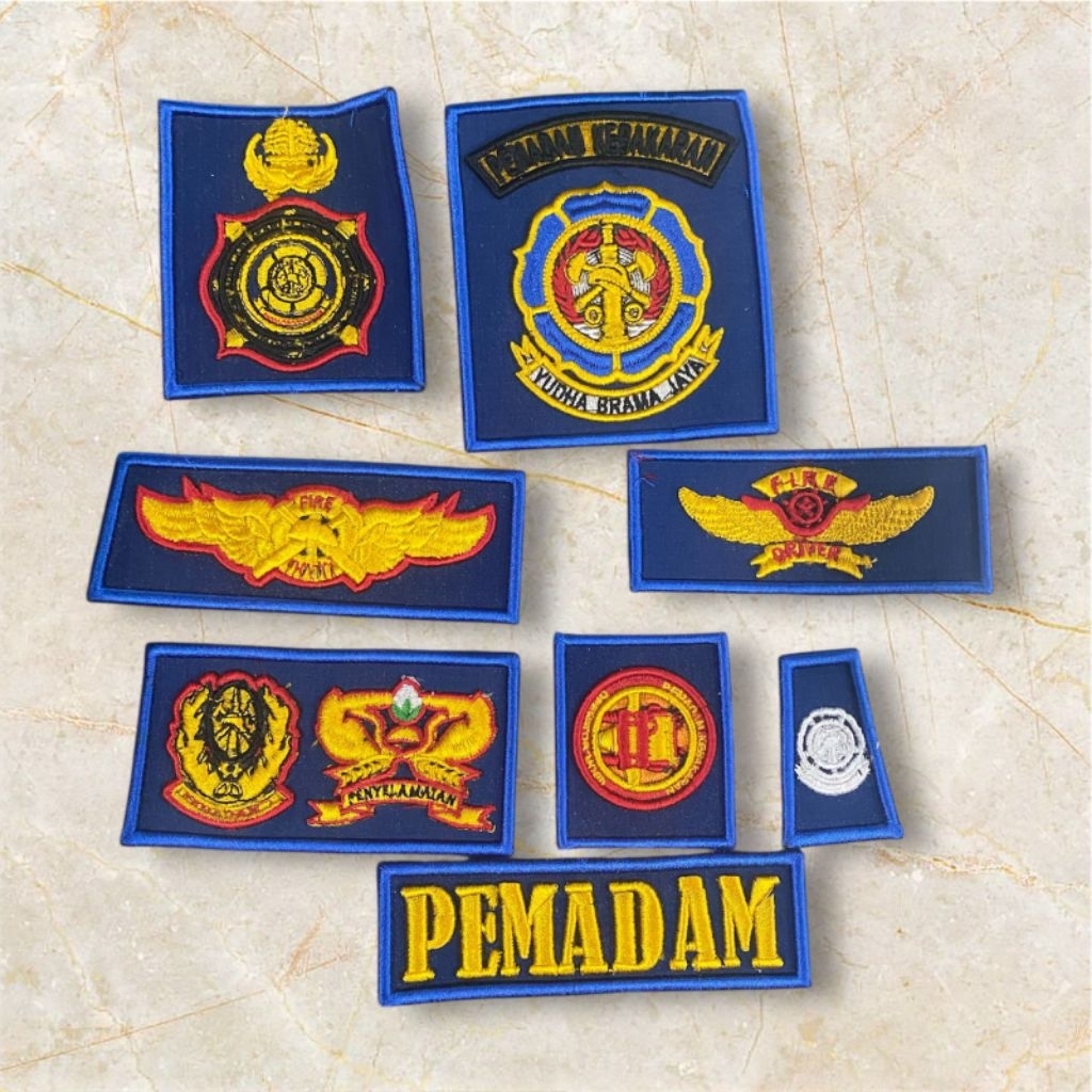 BORDIR TIMBUL LOGO PEMADAM KEBAKARAN