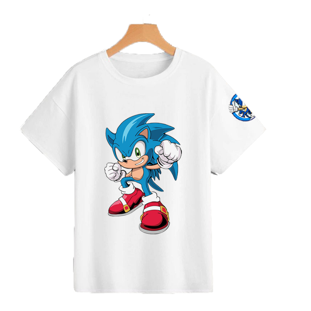 Kaos Anak Distro Gambar Sonic Baju Cewek Cowok Unisex