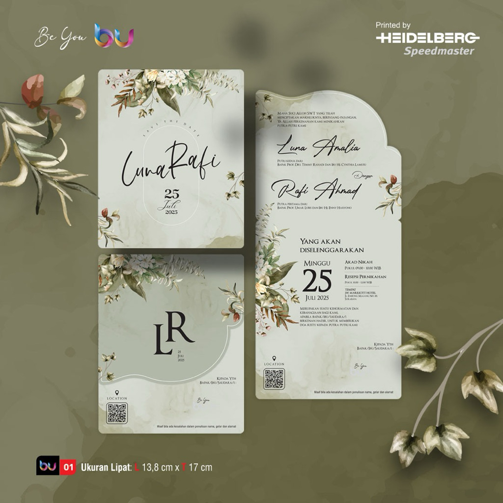 Cetak Undangan Pernikahan Murah, Undangan Pernikahan Aesthethic, Undangan Pernikahan Warna Soft, Und