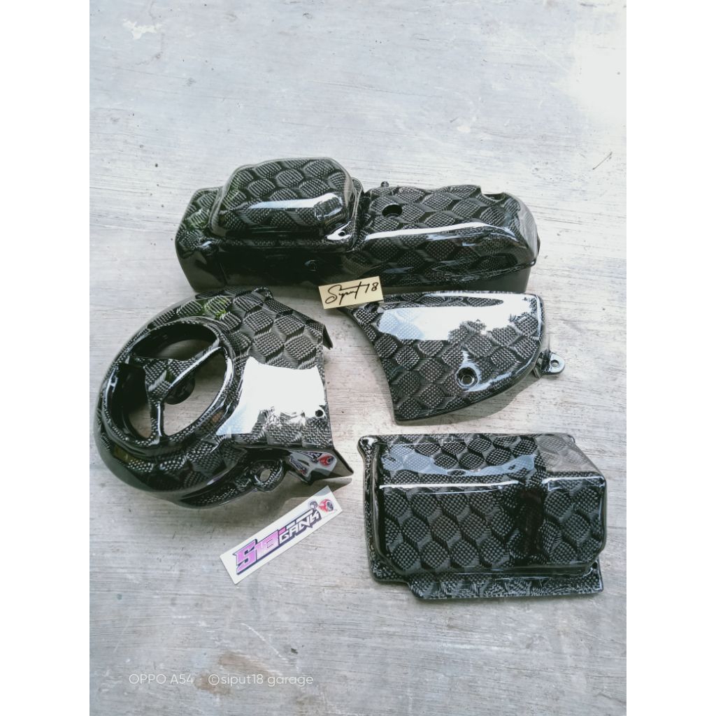paket cover cvt mio sporty karbon kevlar rubik Tutup CVT Mio Sporty Carbon Kevlar