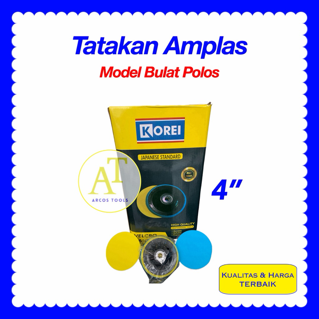 Tatakan Amplas Bulat Halus 4”
