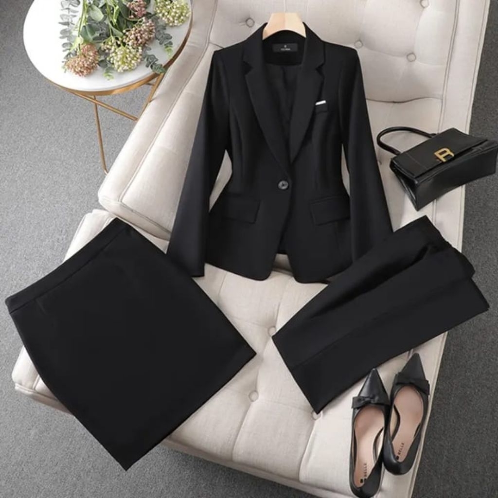 Setelan jas blazer wanita style korea