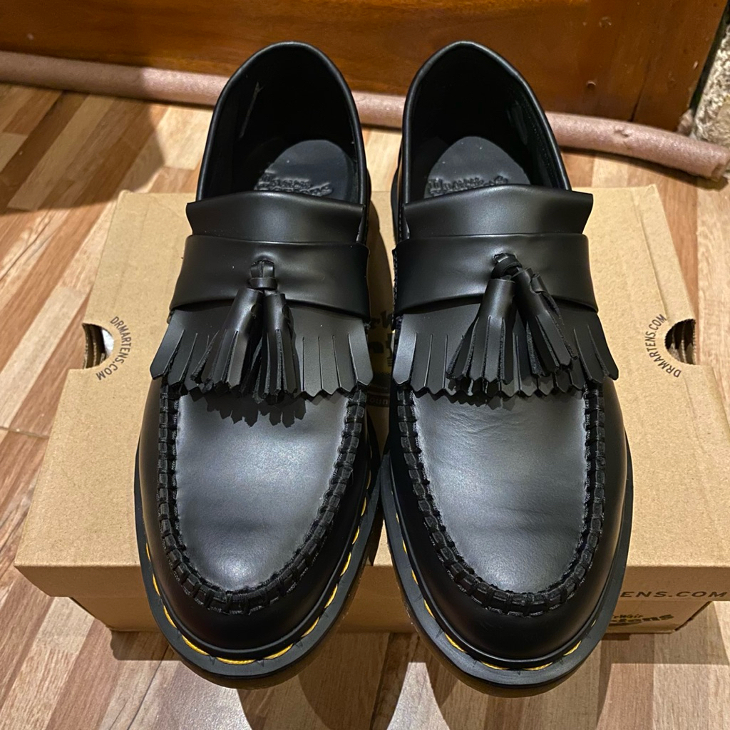 Docmart Adrian Tassel Black Smooth Loafers (43/9UK)
