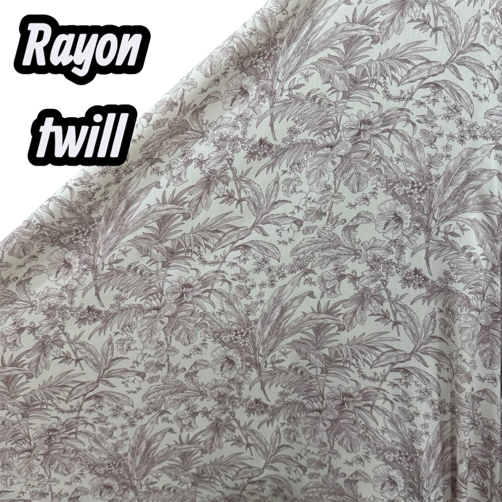 kain katun rayon twill - rayon twill motif - rayon twill meteran - lebar 150cm {CTK}
