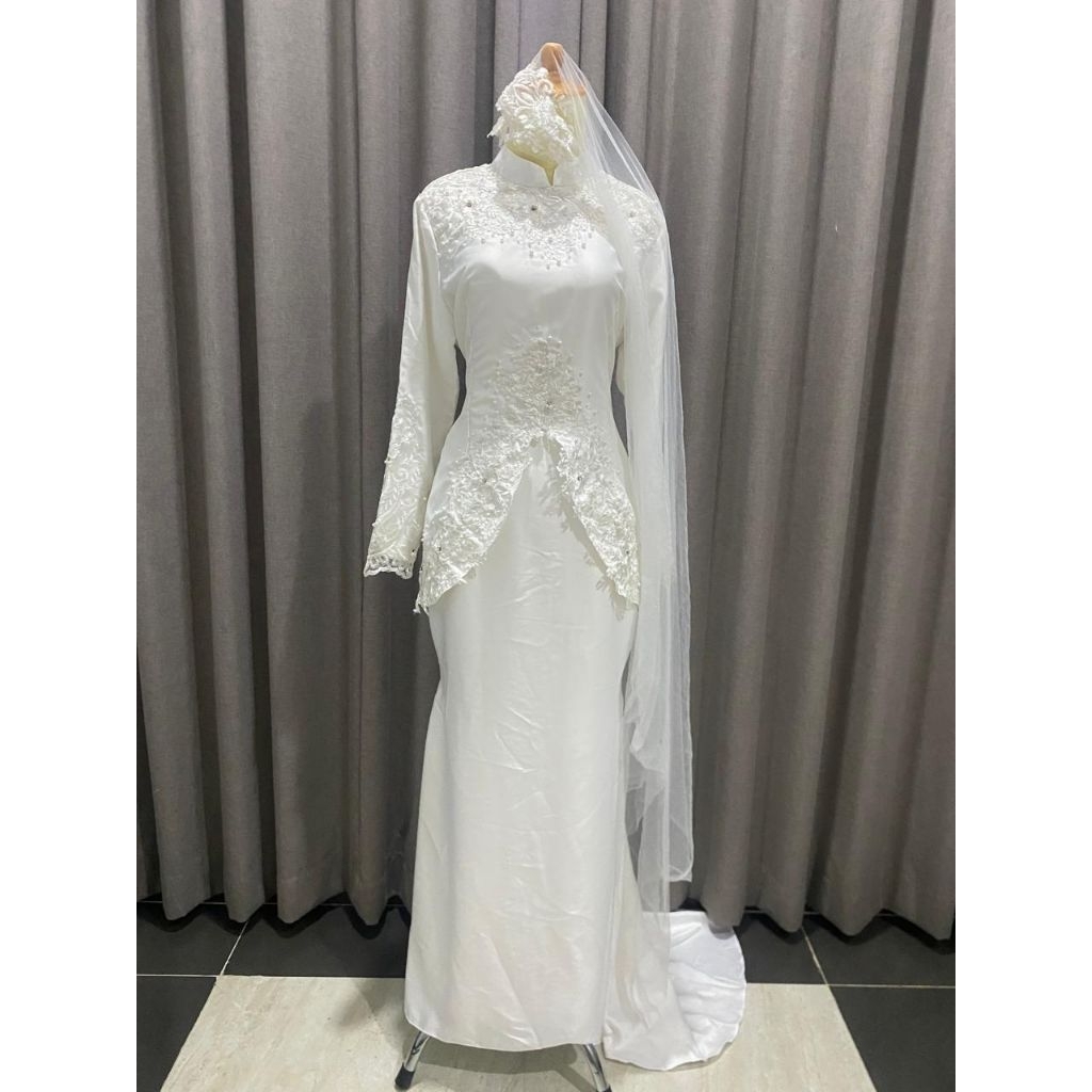 gaun pengantin Malaysia Melayu gaun akad gaun walimah wedding dress