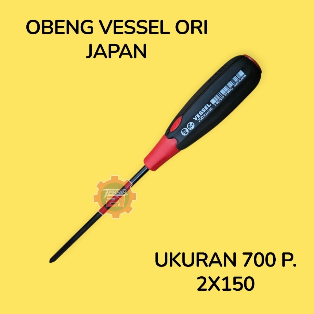 OBENG VESEL ORI JAPAN PH2 X150 MM OBENG PLUS VESSEL