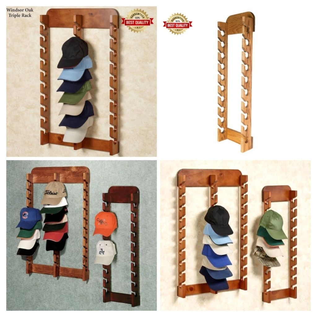 Rak Topi kayu/Hanger/display topi/gantungan topi/rak topi