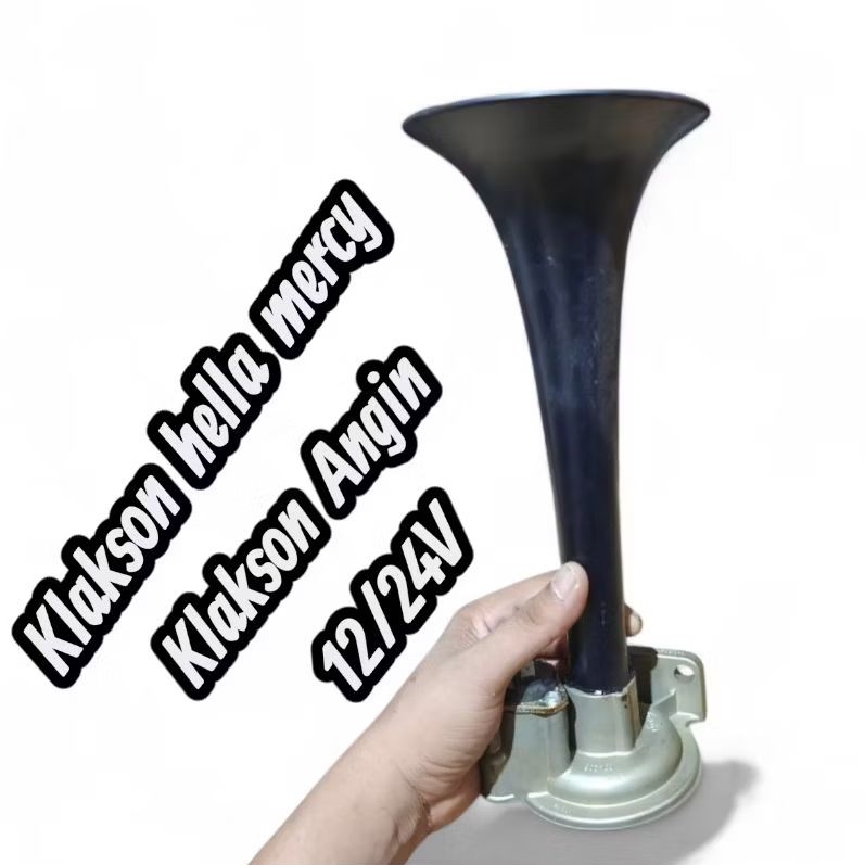 Klakson Hella Mercy Original Klakson Angin 1 Corong 12/24V Mobil Truk / Bus