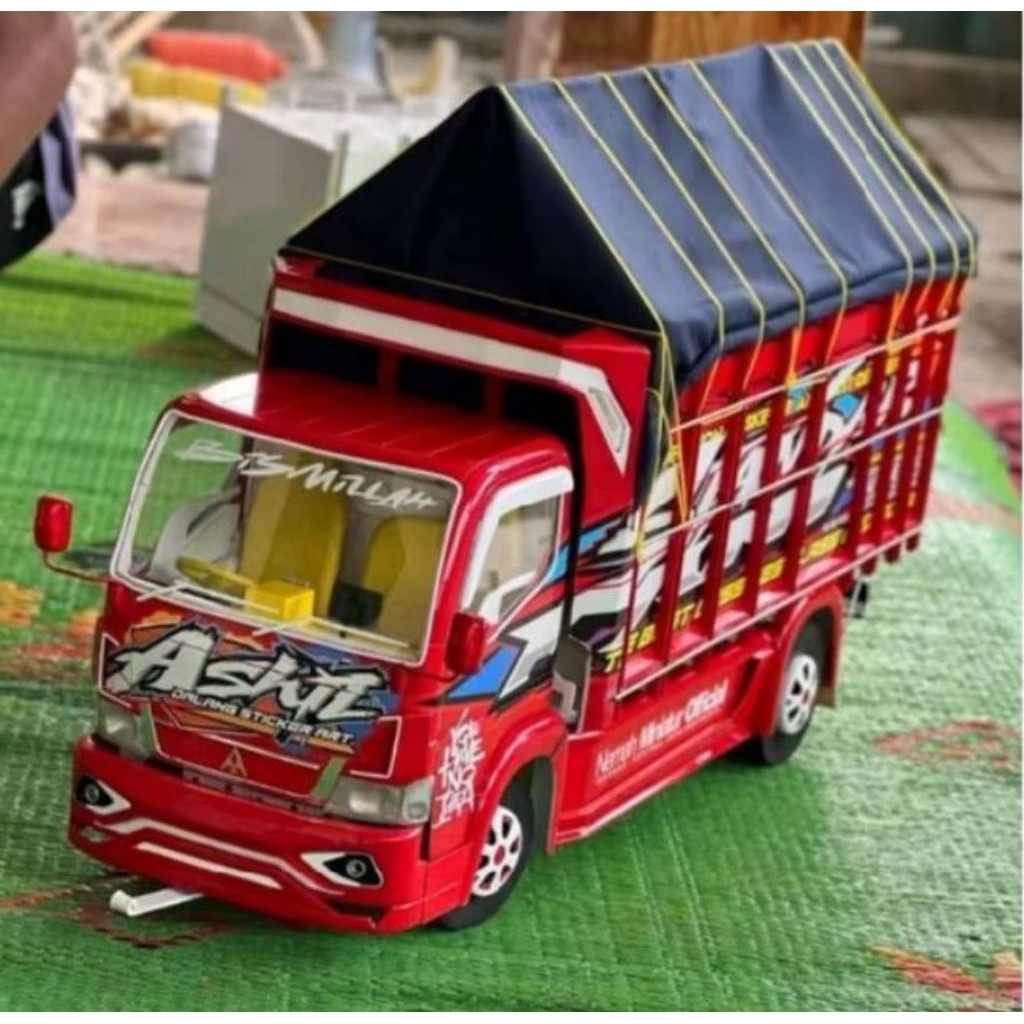 miniatur truk oleng biru murah fariasi full lampu