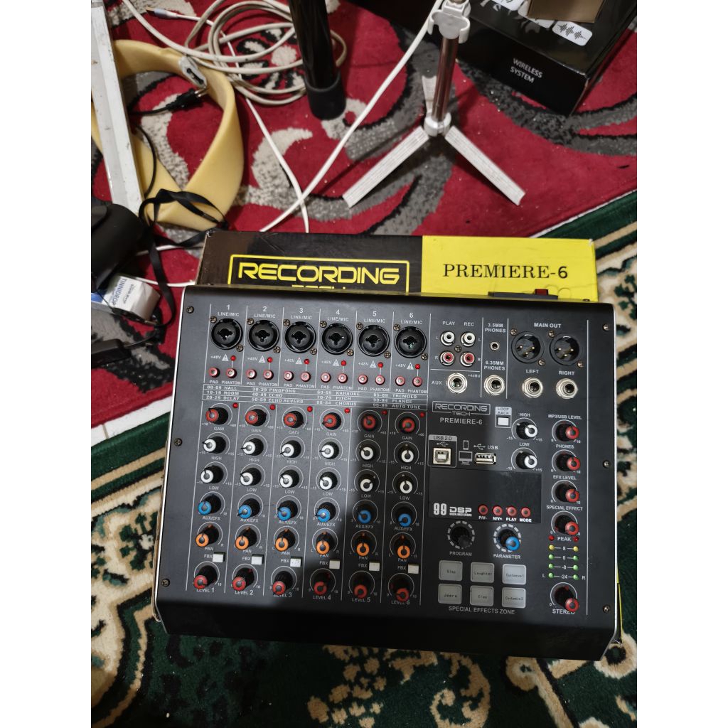 MIXER RECORDING TECH PREMIERE 6 Audio Mixer Console podcast live rec