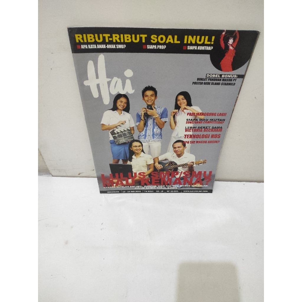 MAJALAH HAI NO.19/2003 - LULUS SMP/SMU MAU KEMANA