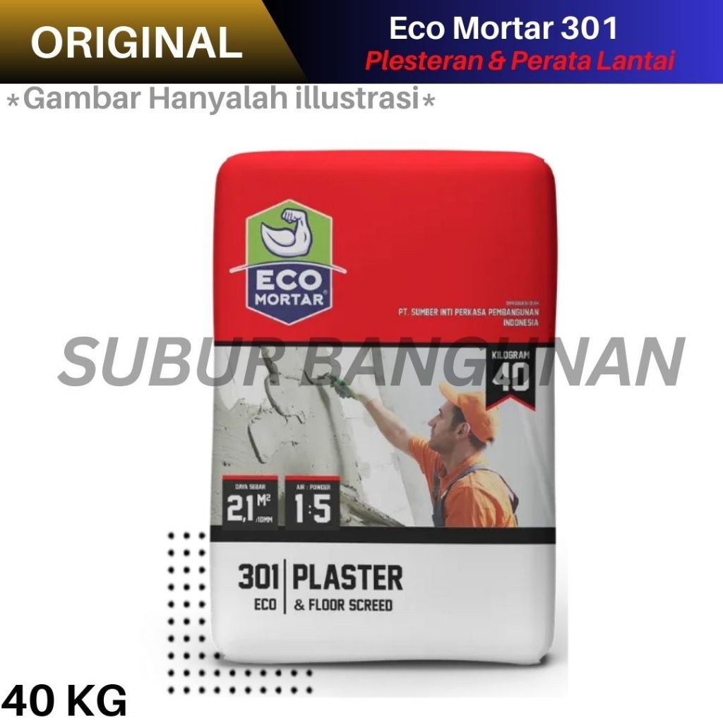 Eco Mortar 301 Semen Plesteran Bata Ringan Dan Floor Screed / Semen Plasteran dan Perata Lantai