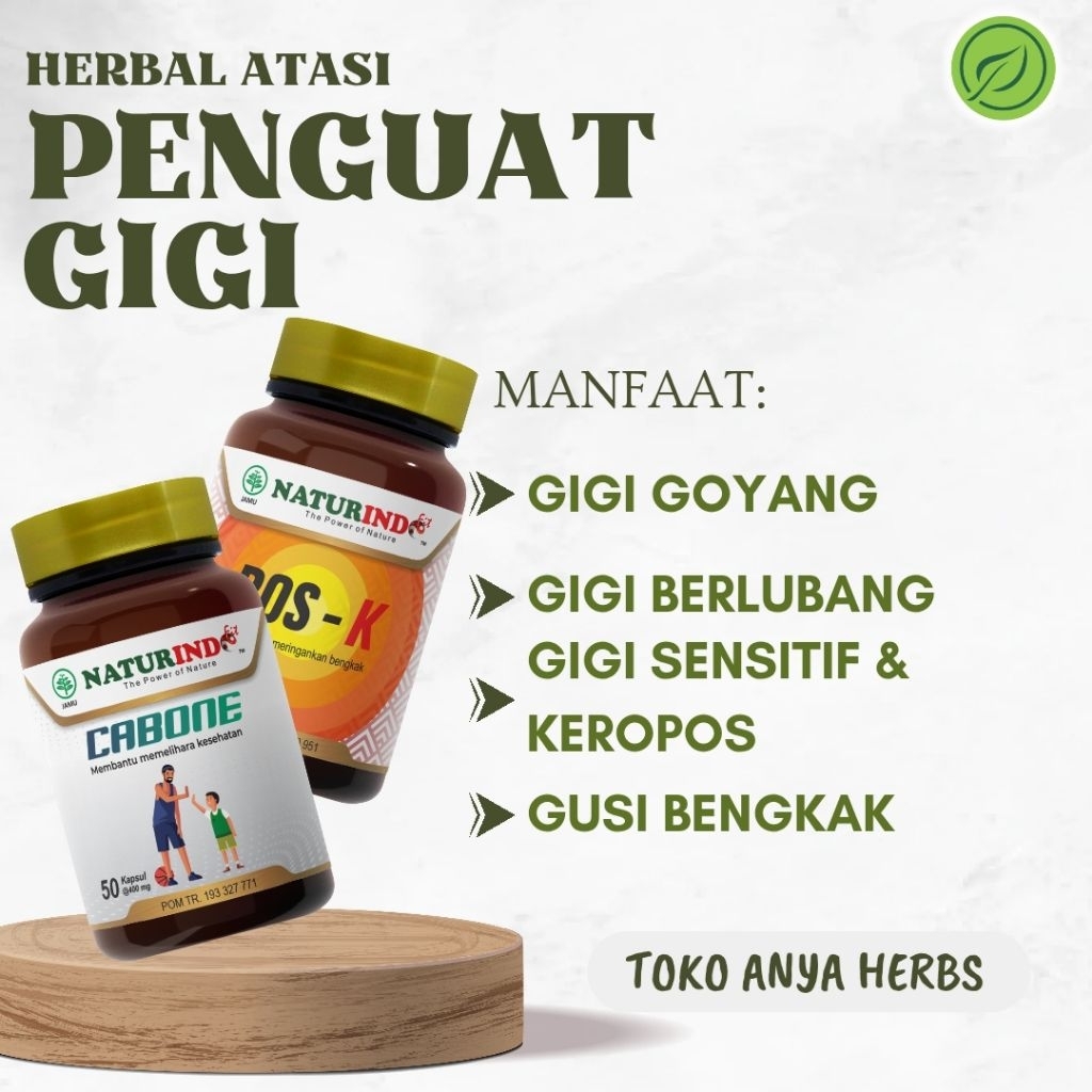 Obat Bantu Atasi Penguat Gigi Goyang Herbal Gigi Goyah Cabone Naturindo