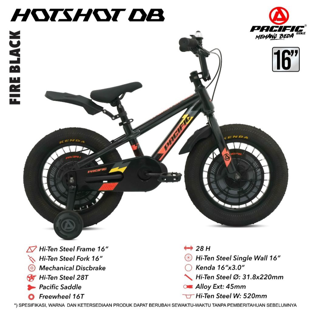 sepeda 16 bmx pacific hotshot DB 3.0 rem cakram
