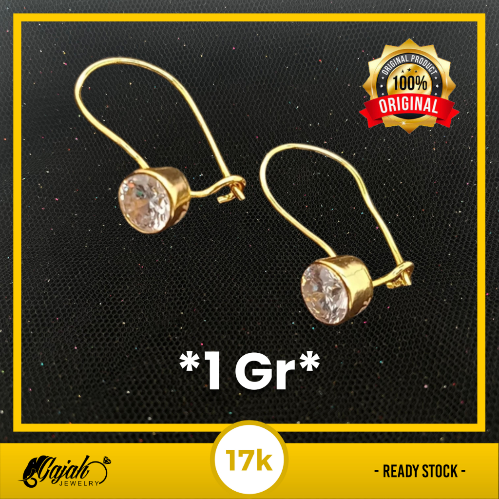 Anting Emas 17K - Toko Emas Gajah - 1 Gram 1720