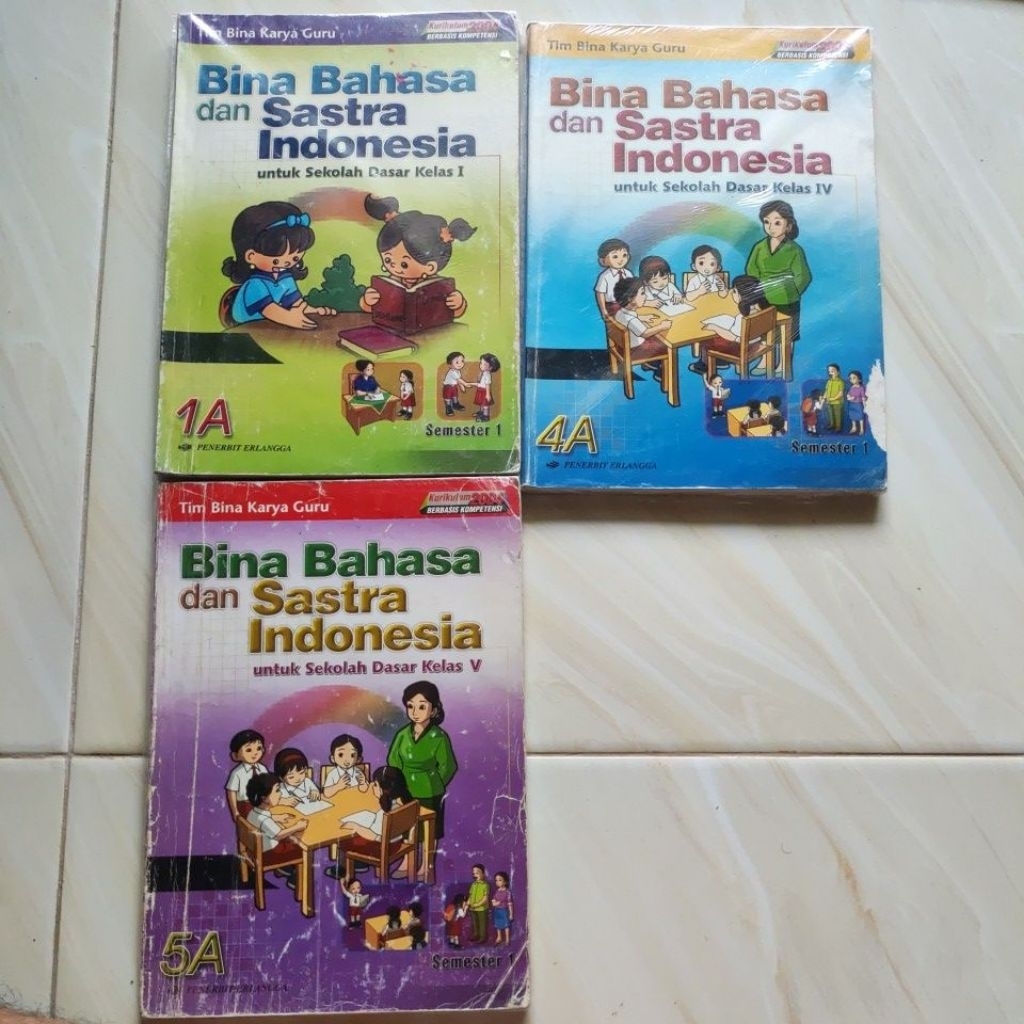 Buku Bina Bahasa dan Sastra Indonesia SD Kurikulum 2004 Erlangga Original | Preloved