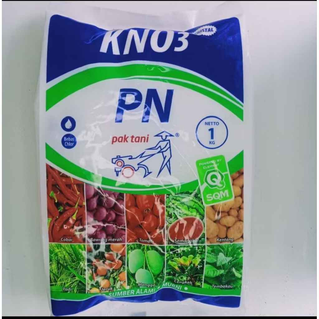 PUPUK PN KRISTAL 1KG Kemasan pabrik KNO3 PUTIH original