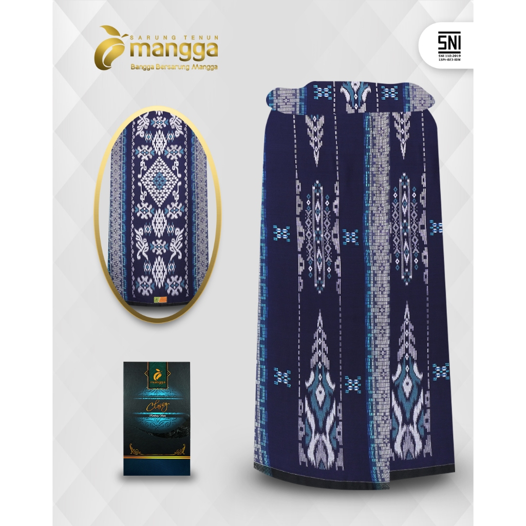 Sarung Mangga Classy Biru Navy MCK71