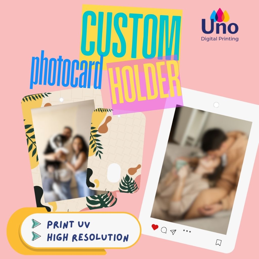 Photocard Holder Acrylic Custom - Keychain/ Custom PC Holder 2 Sisi/Akrilik