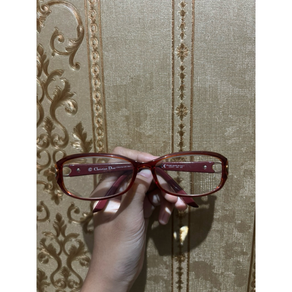 Frame Kacamata Christian Dior Burgundy Authentic