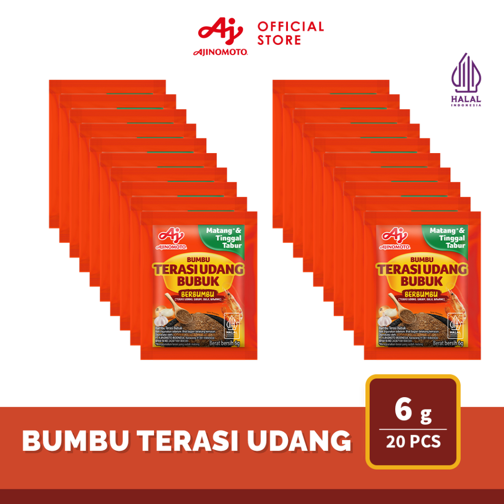 AJINOMOTO® Terasi Udang Berbumbu 6g (20 pcs)