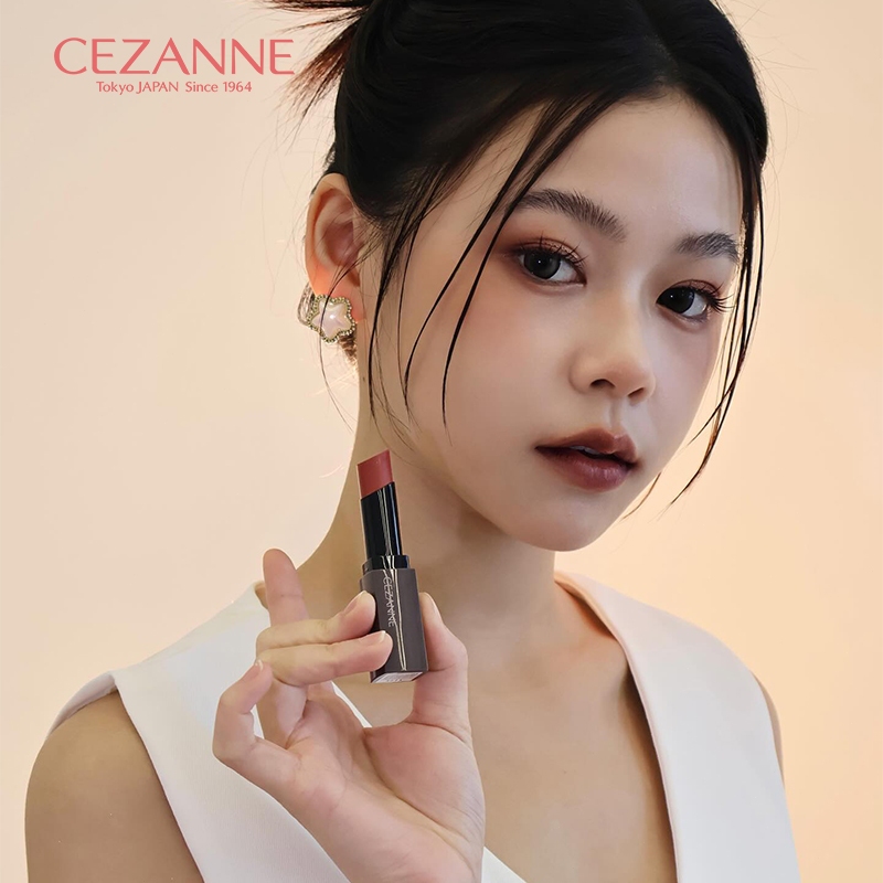CEZANNE Lip Color Shield Gel-film Formula Lipstick Smudgeproof Transferproof LongLasting Warna Tahan