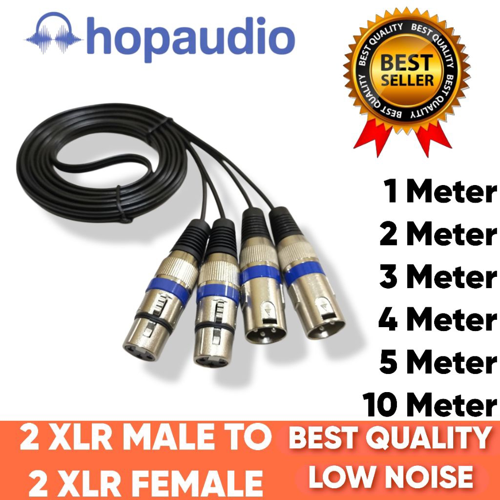 Kabel Input Audio 2-2 Jack XLR Canon Male To Jack XLR Canon Female.