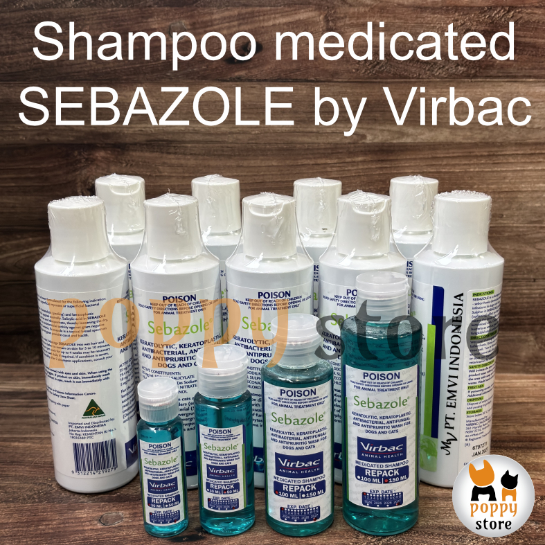 virbac sebazole shampoo anti jamur anabul kucing dan anjing - SEBAZOLE