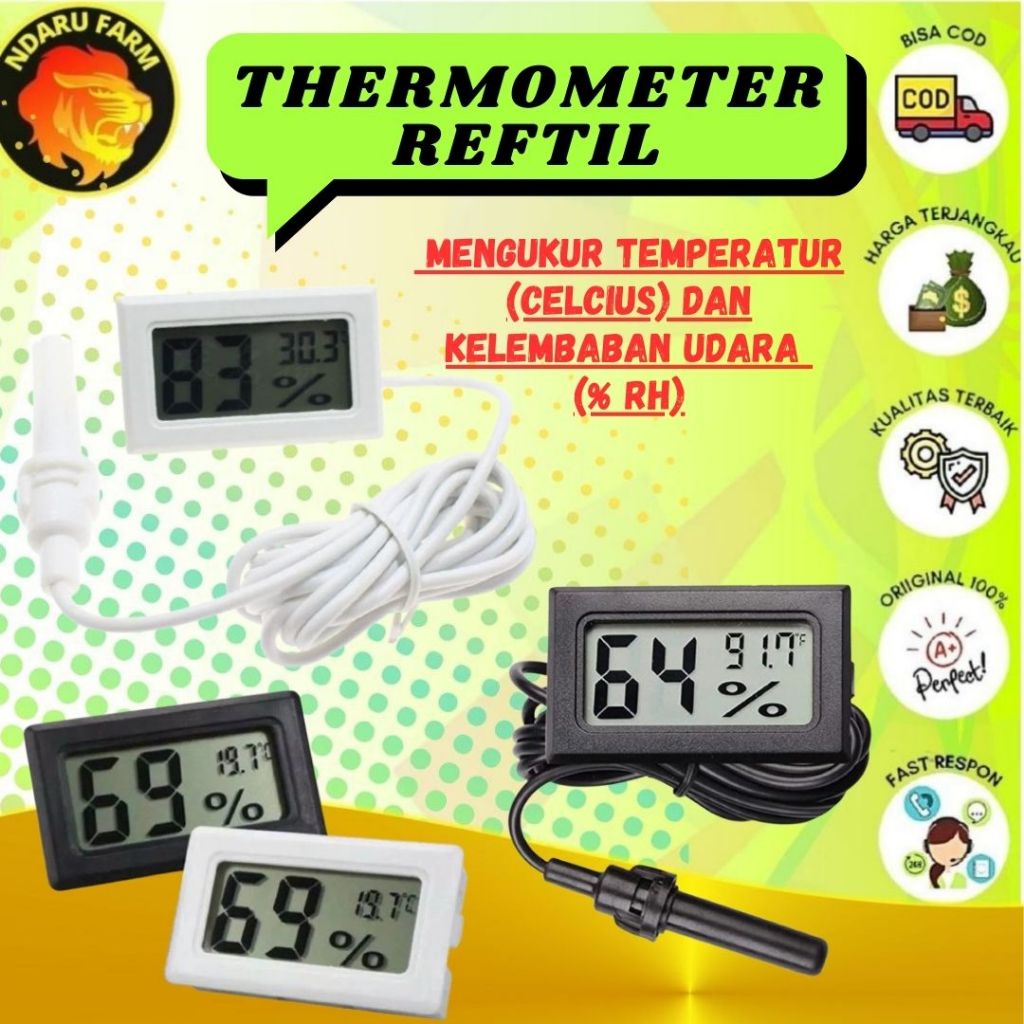 Mini Digital Thermometer & Hygrometer with Probe NDARUFRAM