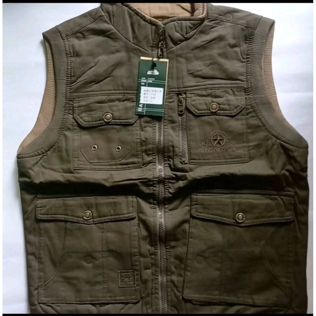 pakaian pria/rompi pria/rompi bolak balik/rompi katun