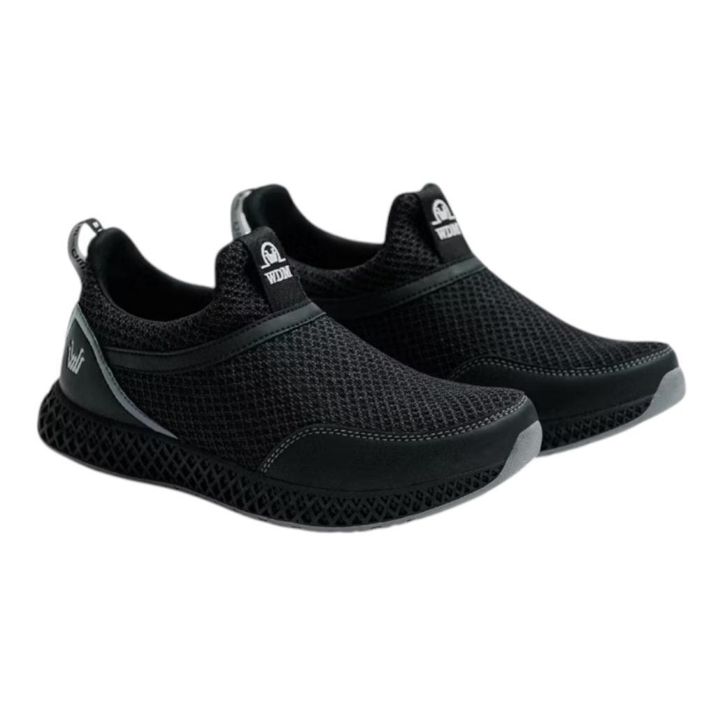 Sepatu Casual Pria Weidenmann Wolvo 03 Black Grey Original