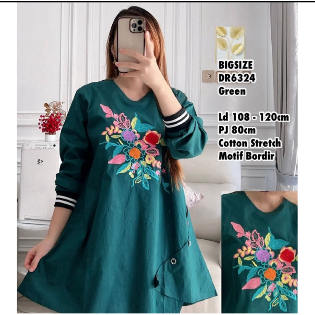 BLOUSE KATUN BORDIR KEMEJA KATUN BORDIR  PREMIUM