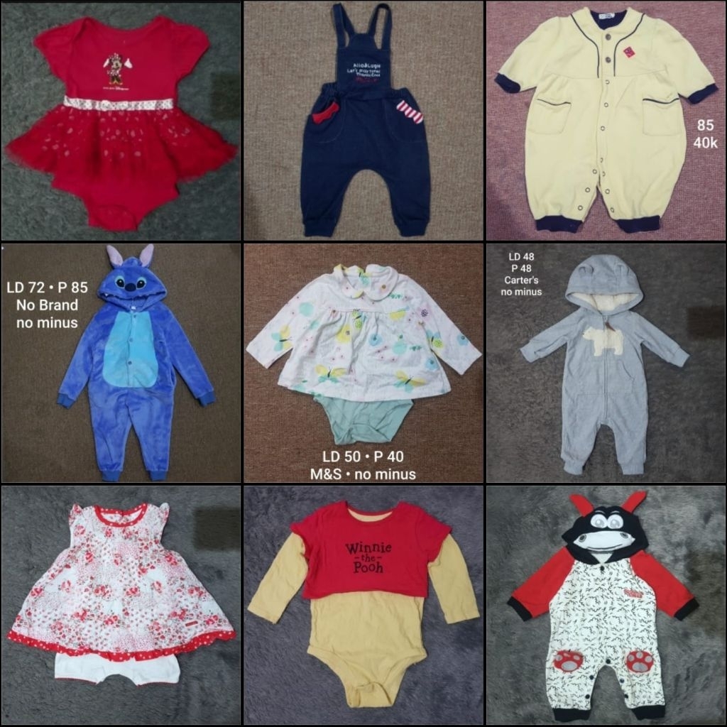 PL Jumper Romper OTW / Jalan Anak Size 0-4 Tahun Unisex Cewe Cowo Mix Overall, Hoodie Karakter, Mode