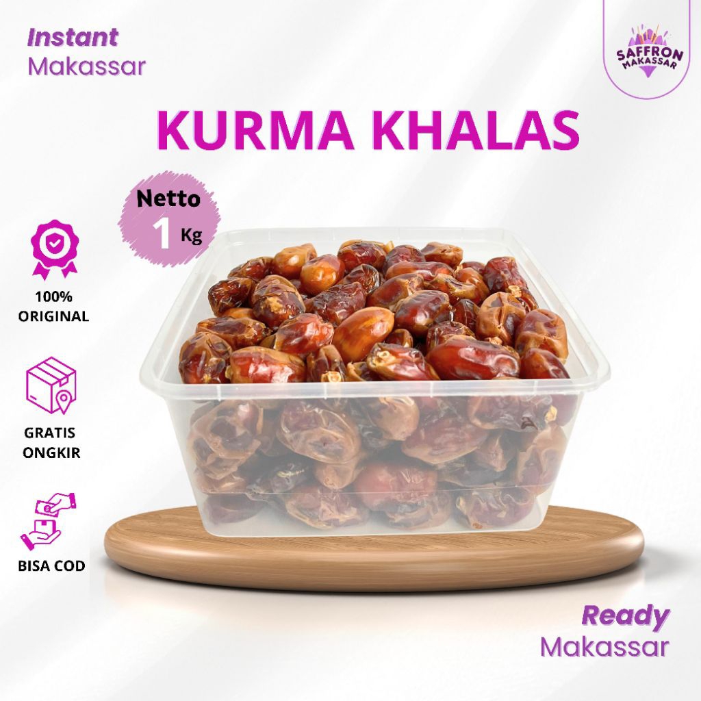 KURMA KHOLAS AL SAAD 1KG KHALAS MAKASSAR